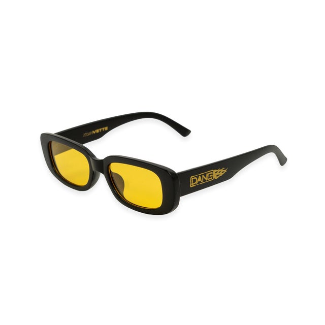 Dang Shades The Korvette sunglasses, stylish accessories with dark lenses and sleek frames, displayed on a neutral background.