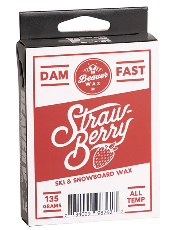 Beaver Wax Strawberry Scented Snowboard Wax - M I L O S P O R T