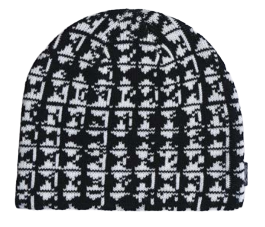 Corduroy Studs Skully Beanie featuring metallic studs, unisex design, warm and stylish for men and women.