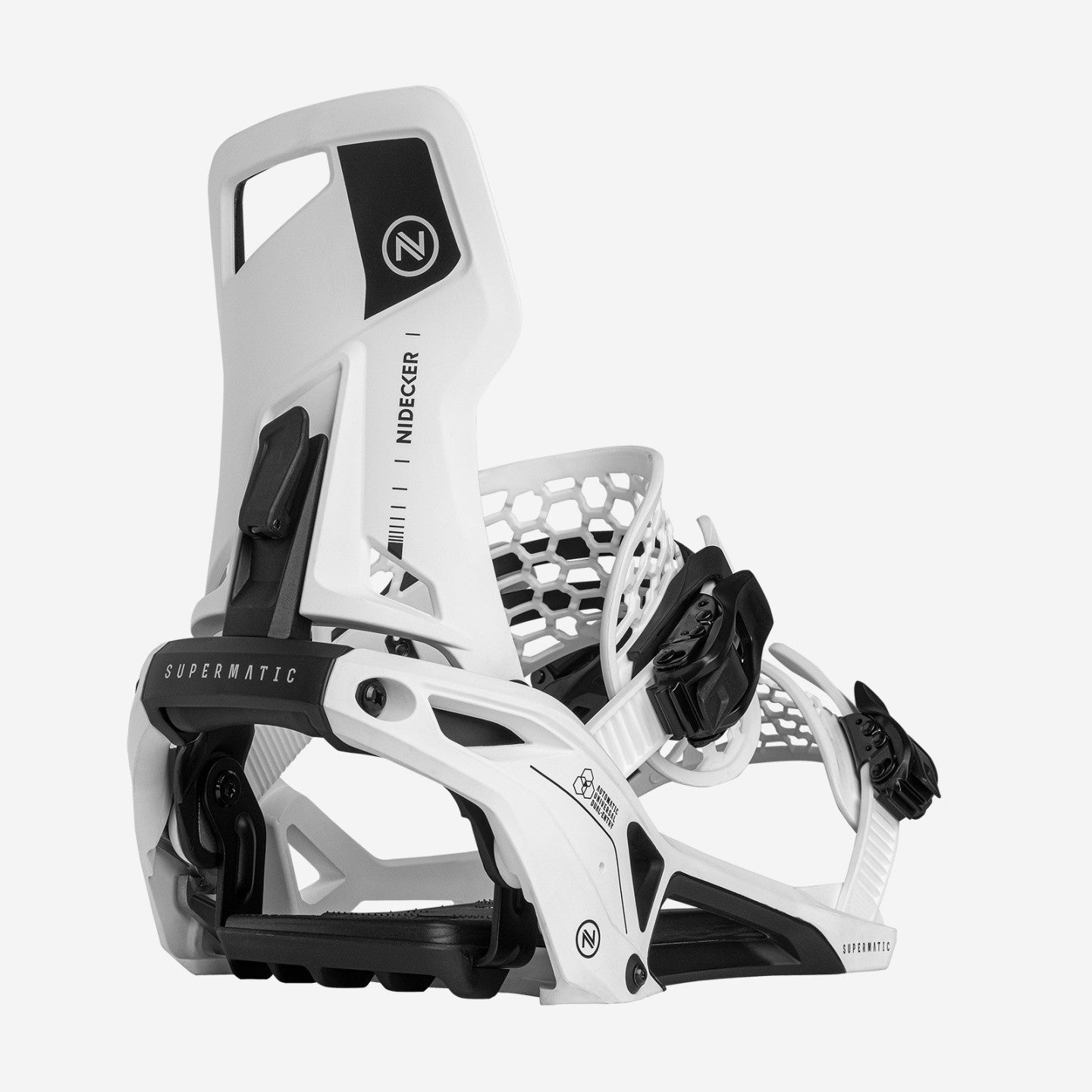 Nidecker Supermatic Step In Snowboard Binding in White 2025 - M I L O S P O R T