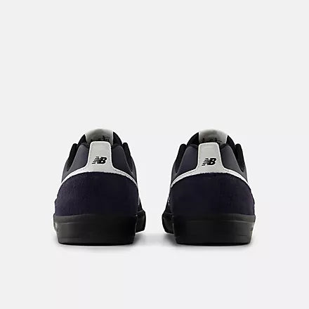 New Balance Numeric 306 Foy skate shoes in Eclipse and Black with durable suede and rubber outsole, designed for skateboarding.
