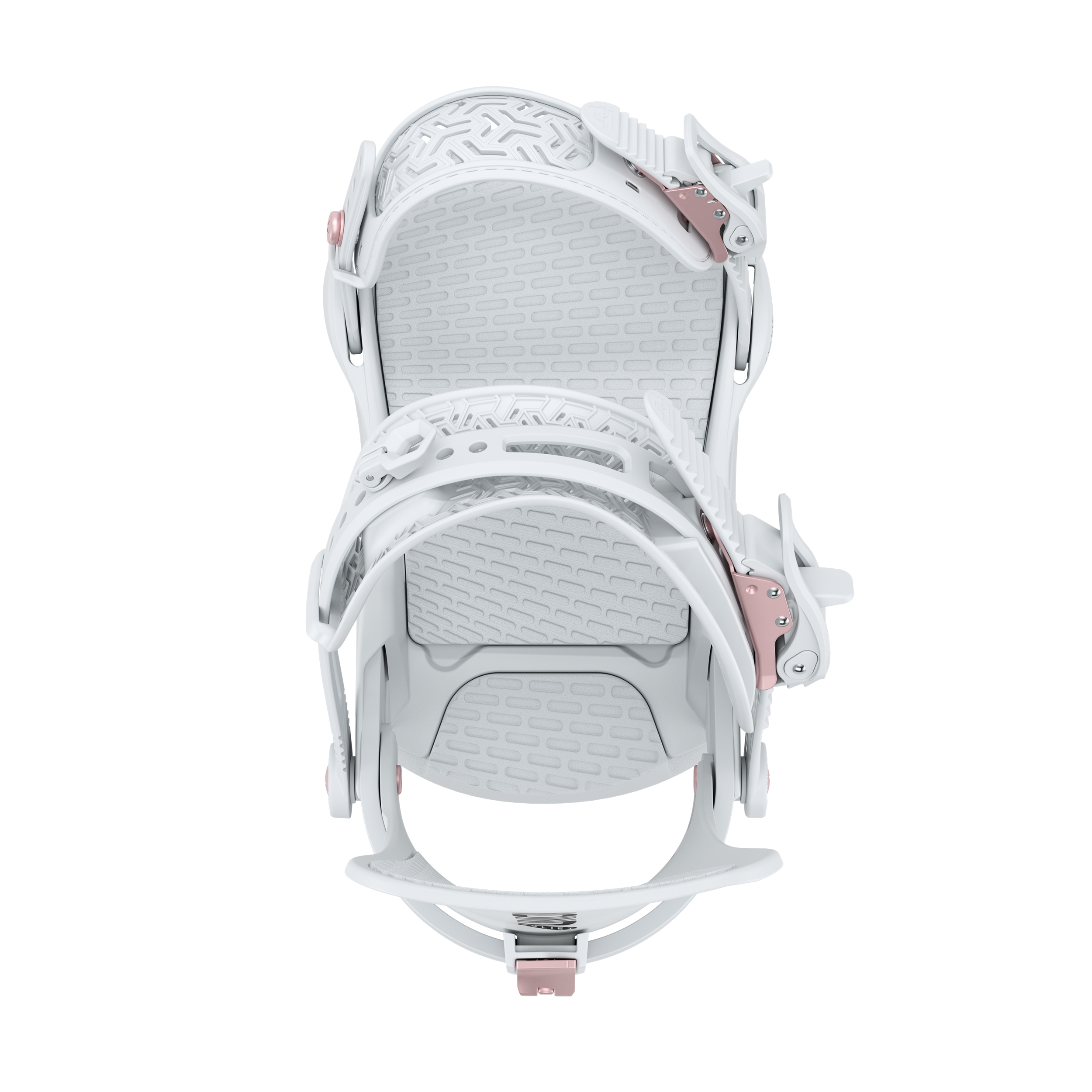 Union Juliet Women's Snowboard Binding in light grey with adjustable straps and high-back support, designed for winter snowboarding.