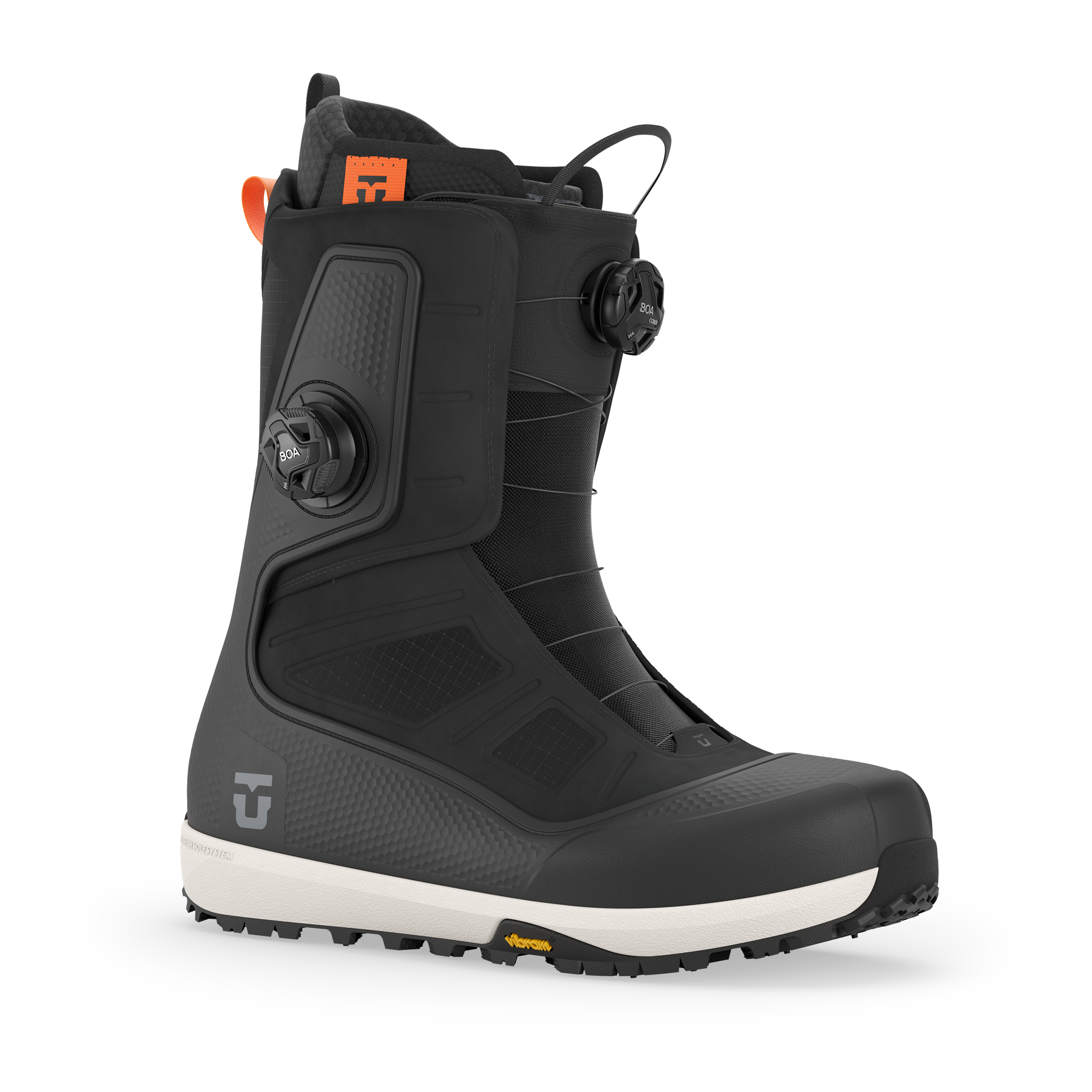 Union Reset Pro snowboard boot in black, designed for snowboarding, featuring durable construction and comfortable fit.
