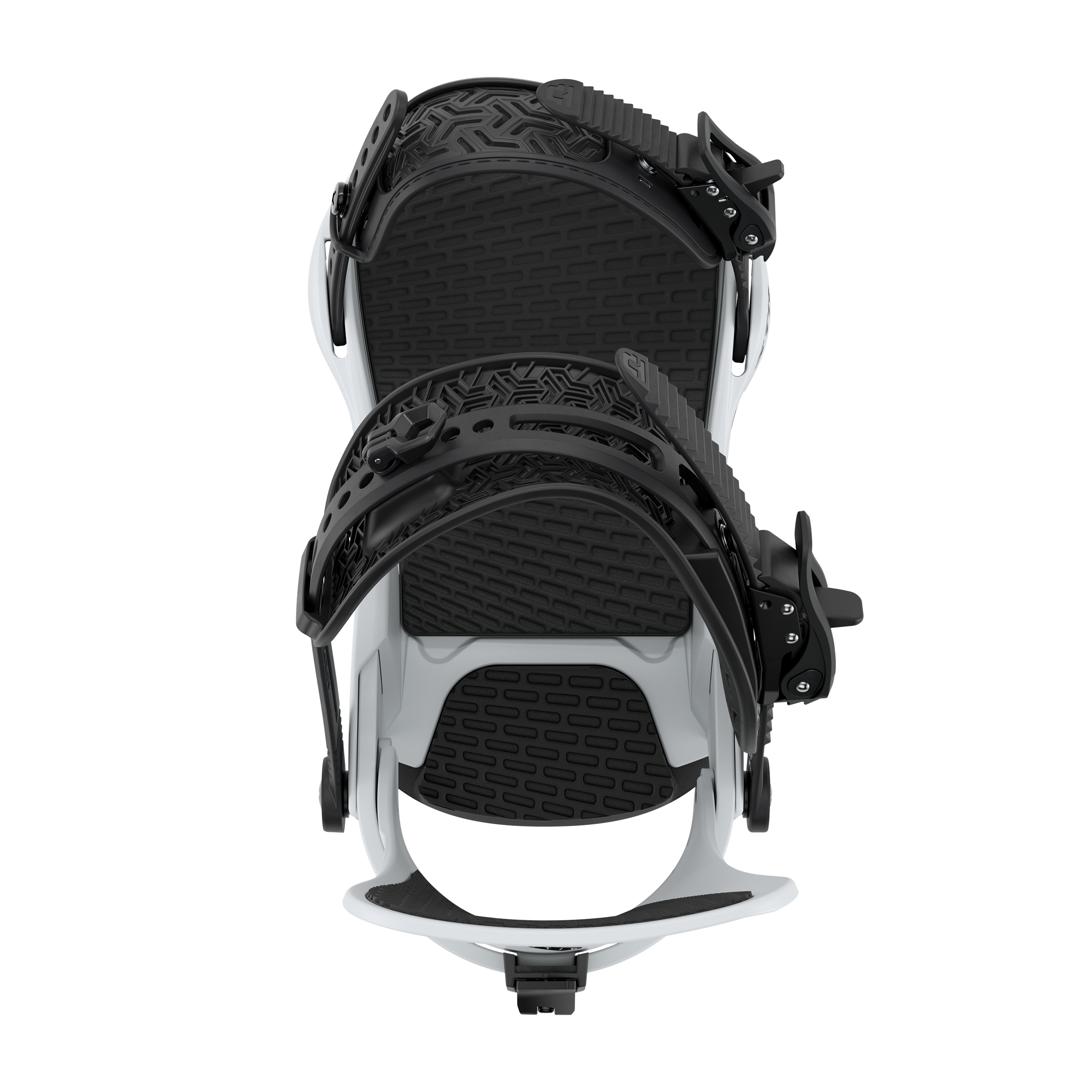 Union STR Snowboard Binding in grey, designed for snowboarding, featuring durable straps and high-performance features.