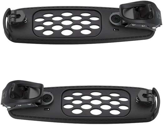 Union TS 2.0 Ultragrip Toe Strap in black for snowboarding, featuring durable black strap design for secure fit and control.