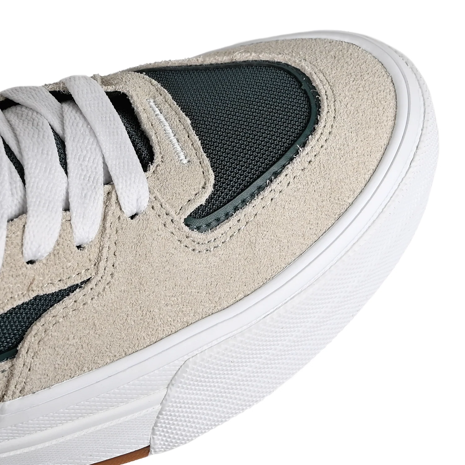 Vans Skate Half Cab Wafflecup shoes for men in oatmeal and deep teal with skateboarding design and durable waffle sole.
