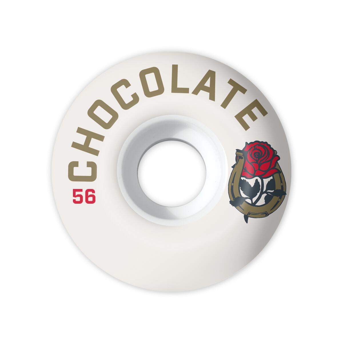 Chocolate Luchador Staple Skate Wheel in White 56mm - M I L O S P O R T