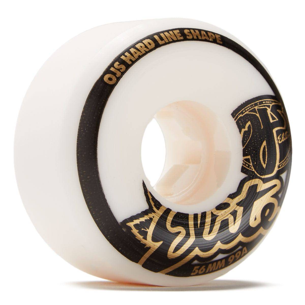 OJ Wheels 56mm Elite White Hardline 99a Skate Wheels - M I L O S P O R T