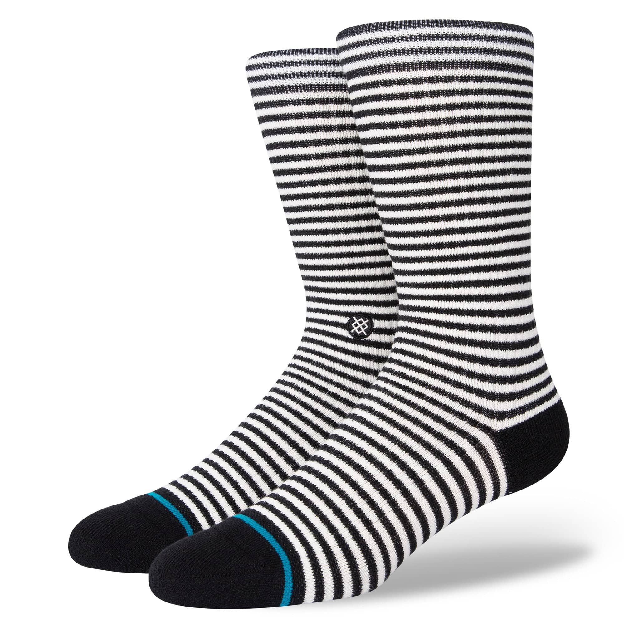 Stance Hyper Stripe Crew Sock in Black - M I L O S P O R T