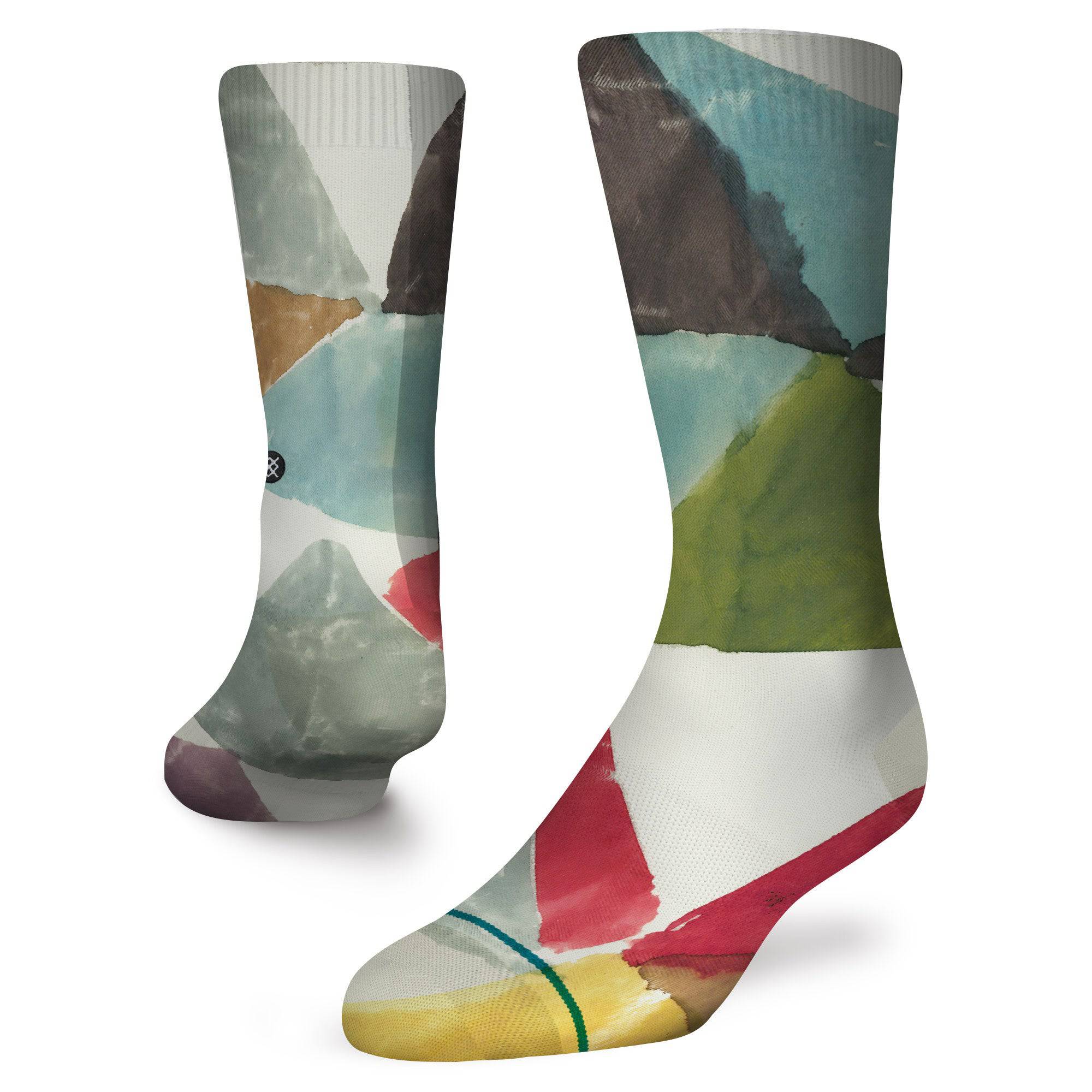 Stance Genuine Geo Crew Sock in Off White - M I L O S P O R T