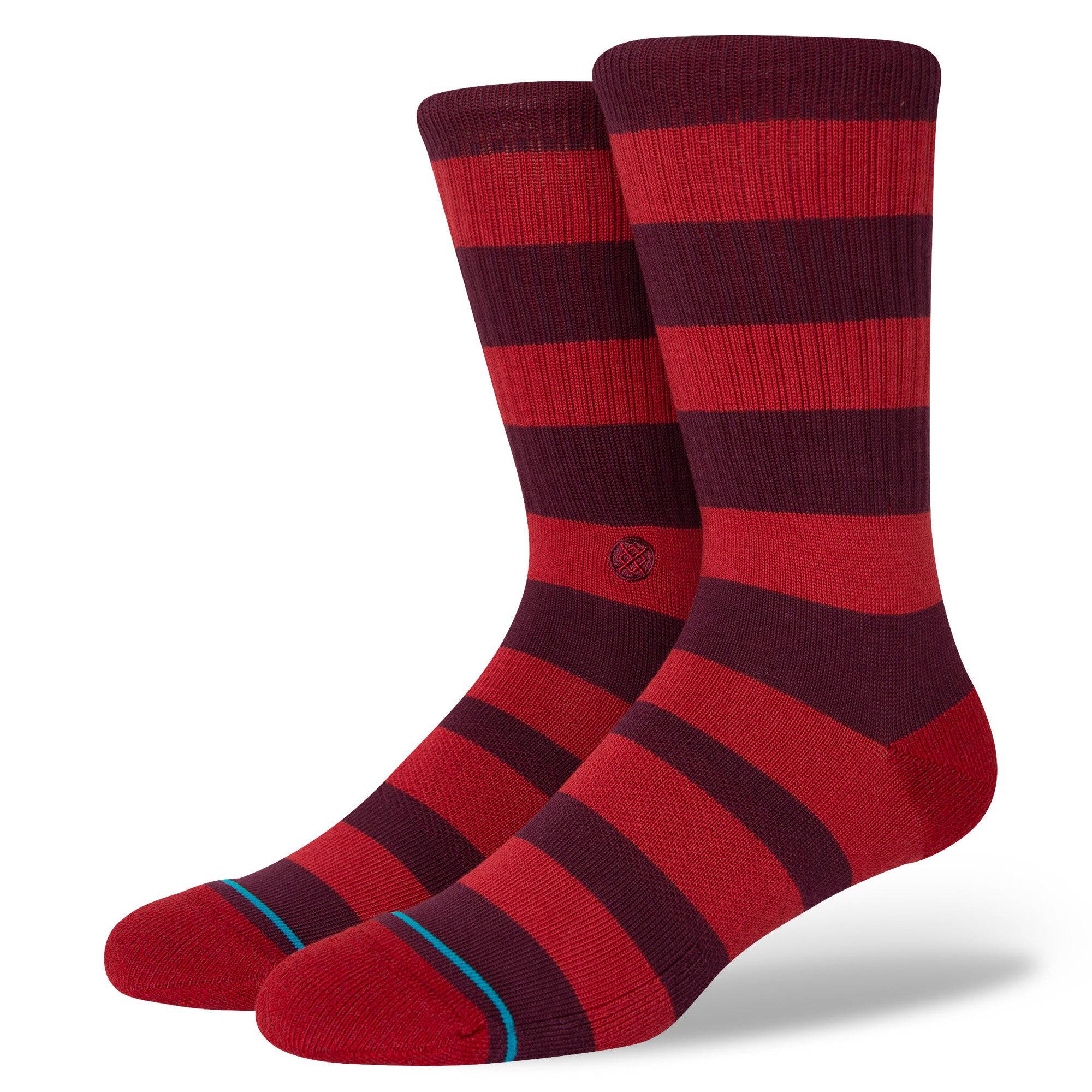 Stance Draft Crew Sock in Red - M I L O S P O R T