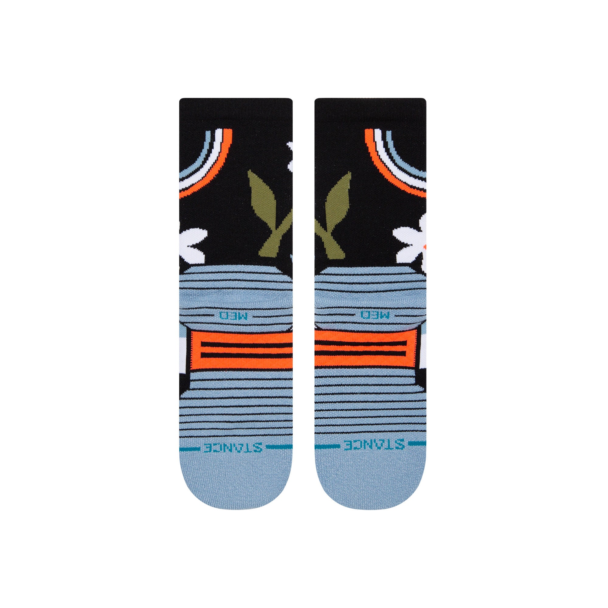 Stance Brickyard Race Crew Sock in Black - M I L O S P O R T