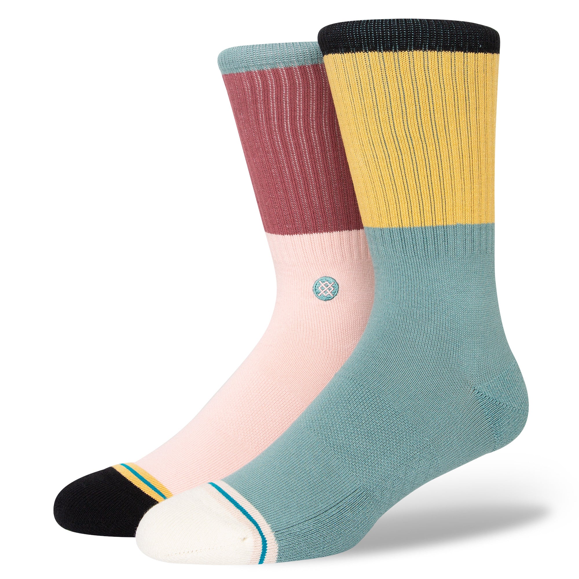 Stance Blocked Crew Sock in Multi Color - M I L O S P O R T