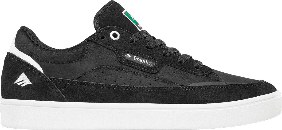 Emerica Gamma Skate Shoe in Black/White/Gum - M I L O S P O R T