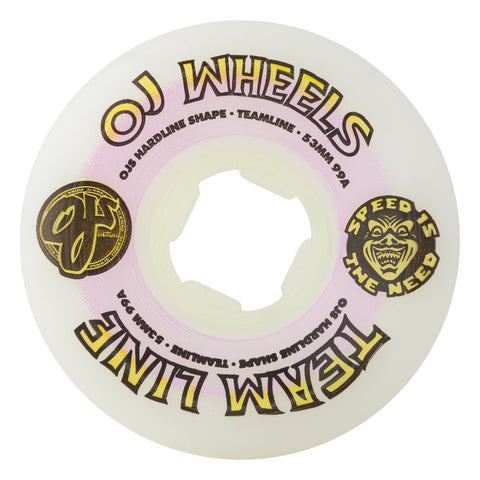 OJ Team Line Original Skate Wheels in Purple and Yellow Hardline 99a 56mm - M I L O S P O R T