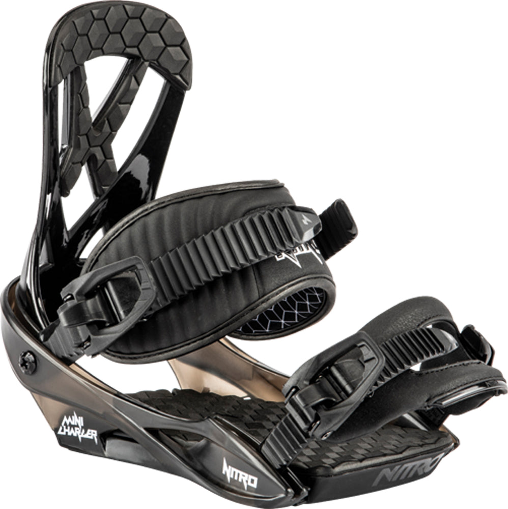 Nitro Mini Charger Kids Snowboard Bindings in Black 2024 - M I L O S P O R T