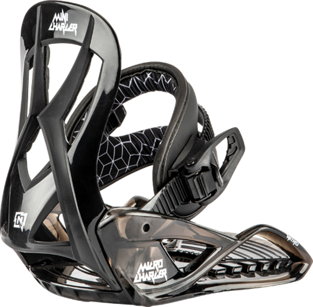 Nitro Micro Charger Kids Snowboard Bindings in Black 2024 - M I L O S P O R T