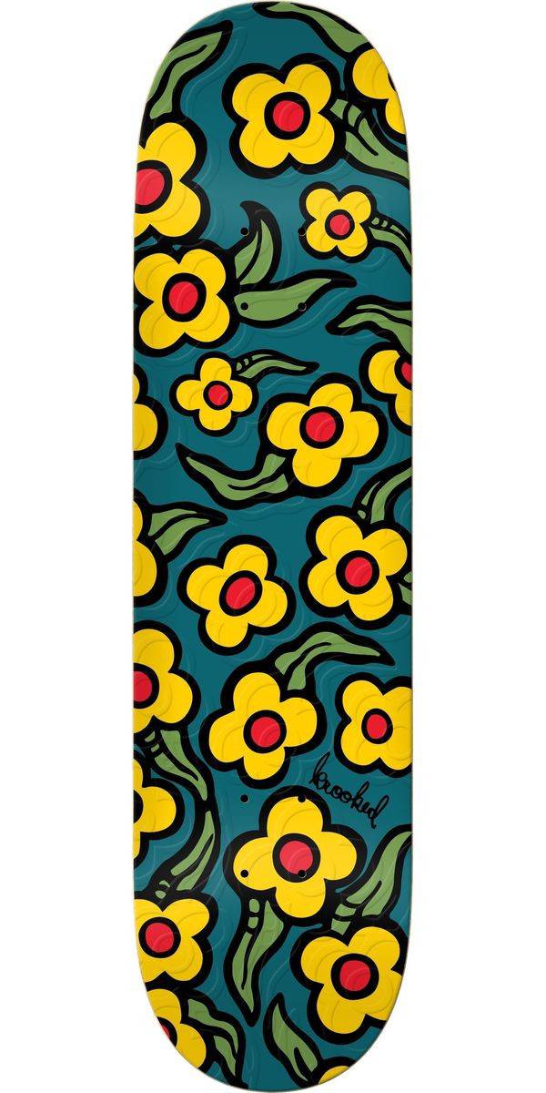 Krooked Wild Style Flower Skate Deck in 8.5" - M I L O S P O R T