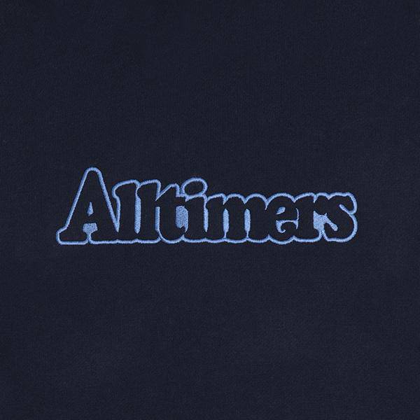 Alltimers Tonal Embroidered Broadway Hoody in Navy - M I L O S P O R T