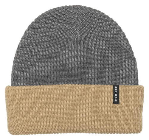 Autumn Blocked Beanie In Grey - M I L O S P O R T