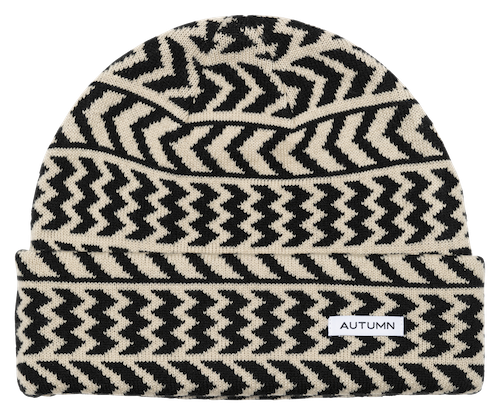 Autumn Chevron Beanie In Natural - M I L O S P O R T
