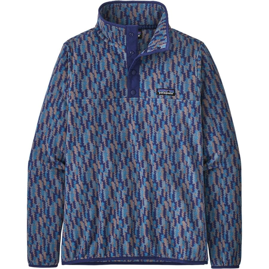 The Patagonia Womens Micro D Snap T Pullover Fleece in Climbing Trees Ikat:  Sound Blue 2023 – M I L O S P O R T