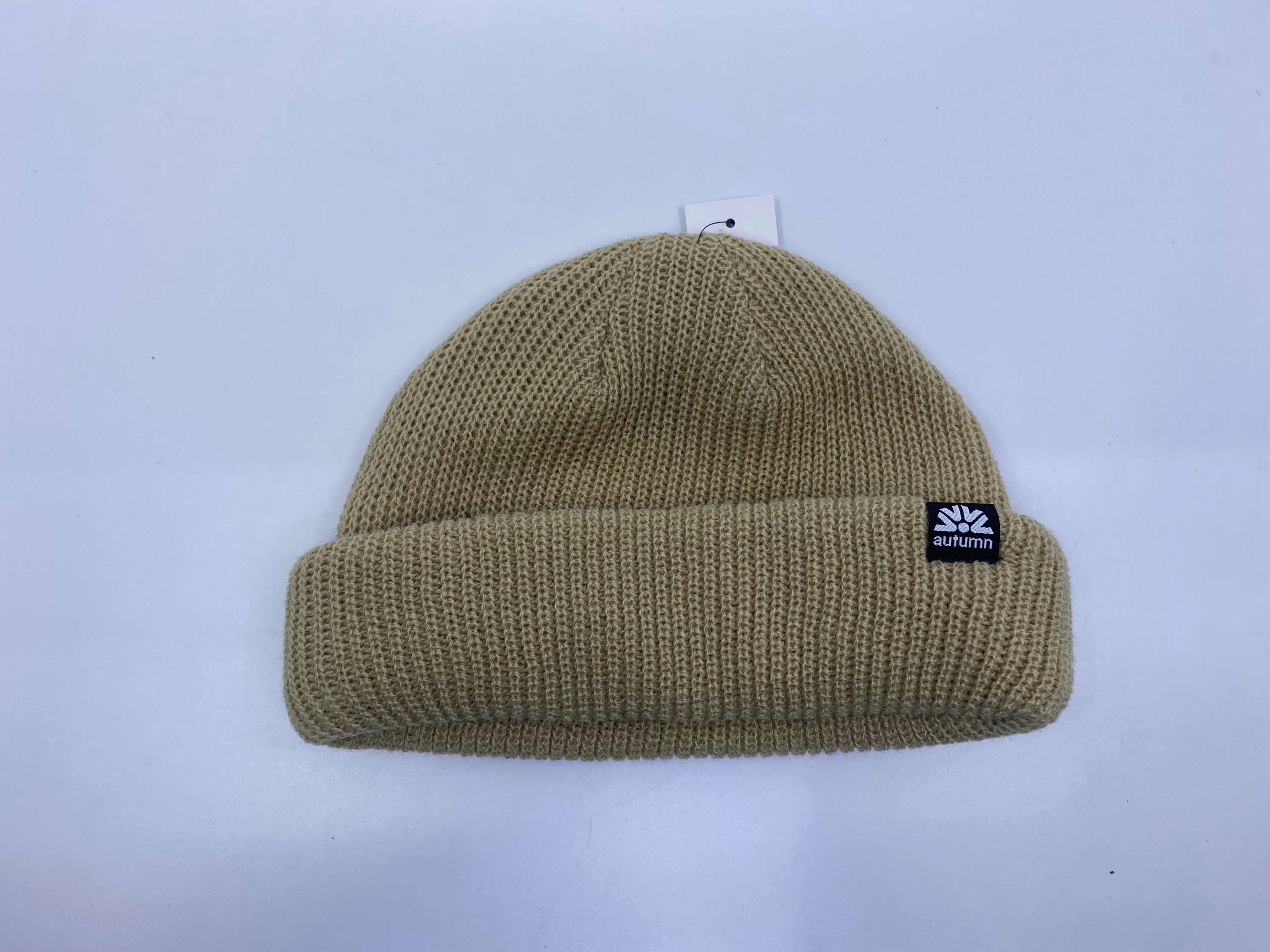 Autumn Shorty Double Roll Beanie in Khaki - M I L O S P O R T