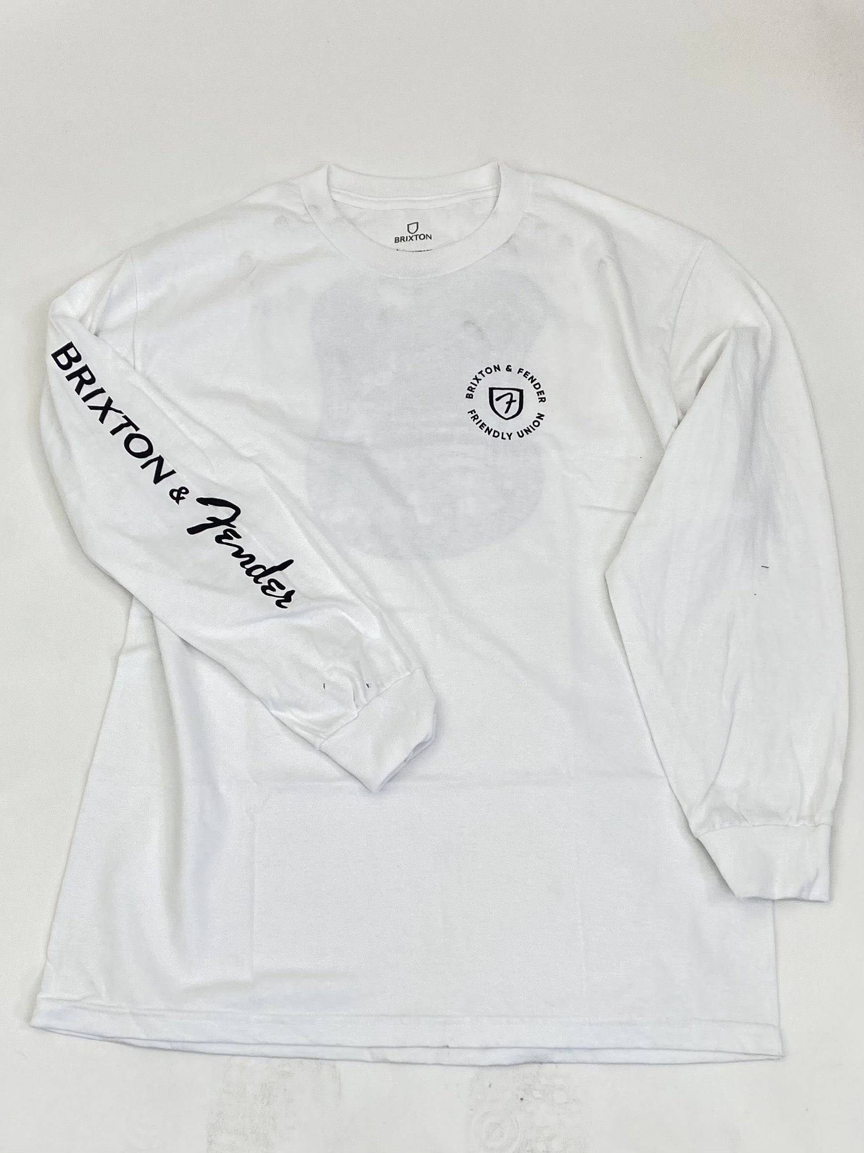 Brixton Fender Highway Standard long Sleeve Tee in White - M I L O S P O R T