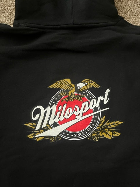 Milosport Eagle Heavyweight Hoodie in Black - M I L O S P O R T