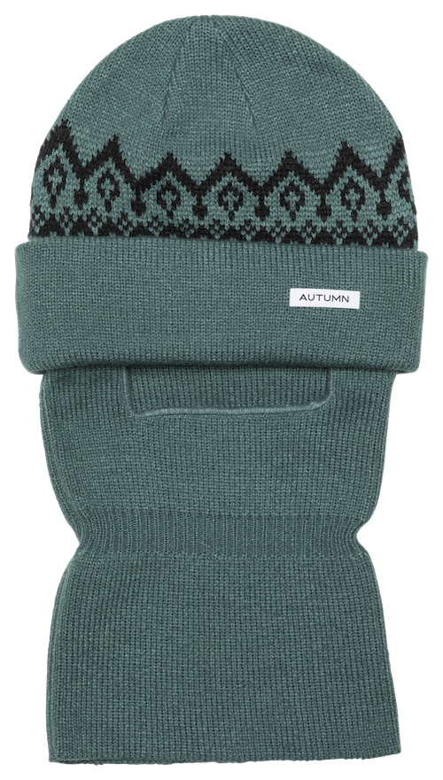 Autumn Mask Beanie In Work Green - M I L O S P O R T