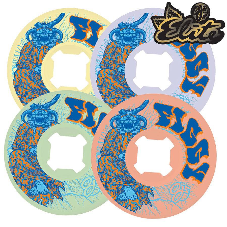 OJ Wheels 53mm Figgy Lightning Elite Mix Up Universals 101a Skate Wheel - M I L O S P O R T
