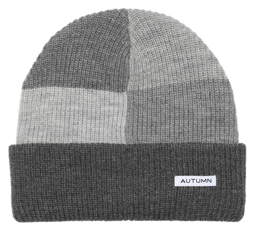 Autumn Patchwork Beanie In Gray - M I L O S P O R T