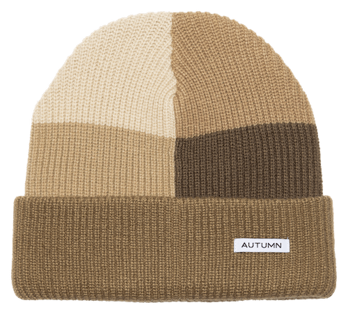 Autumn Patchwork Beanie In Sand - M I L O S P O R T