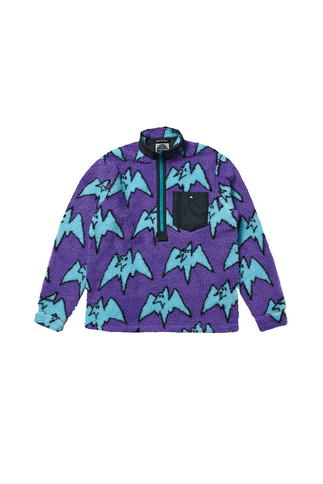 Airblaster Sherpa Half Zip Jacket in Big Terry Purps 2023 - M I L O S P O R T