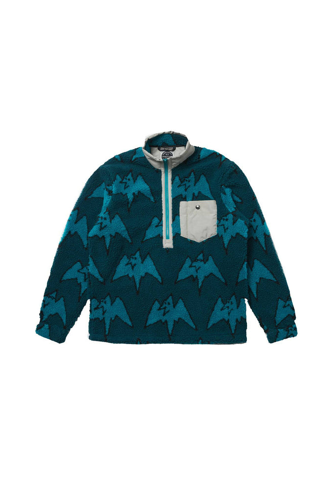 Airblaster Sherpa Half Zip Jacket in Teal Big Terry 2023 - M I L O S P O R T
