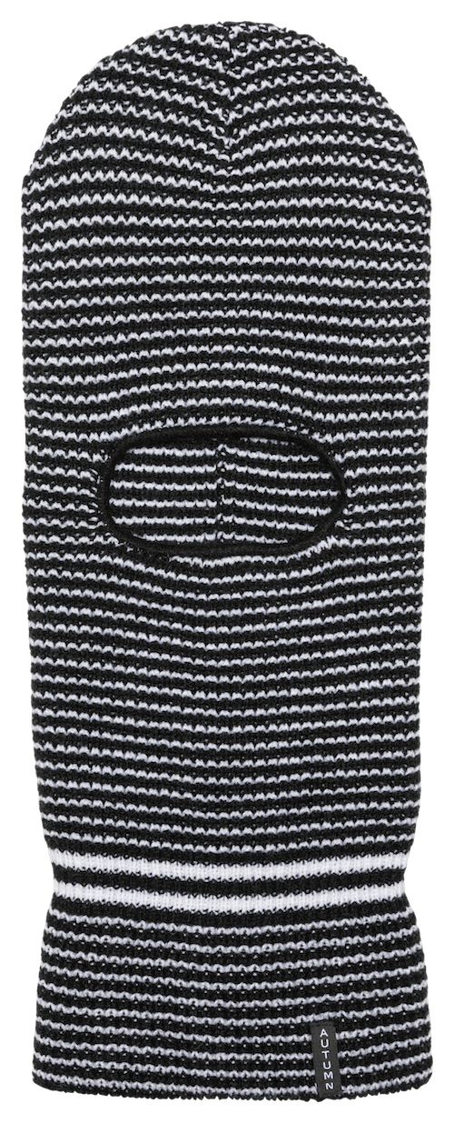 Autumn Striped Balaclava In Black - M I L O S P O R T