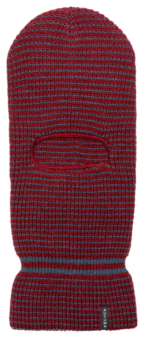 Autumn Striped Balaclava In Burgundy - M I L O S P O R T