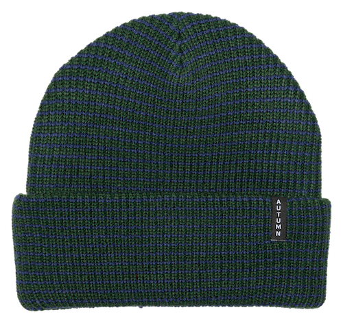 Autumn Stripe Beanie In Navy And Green - M I L O S P O R T