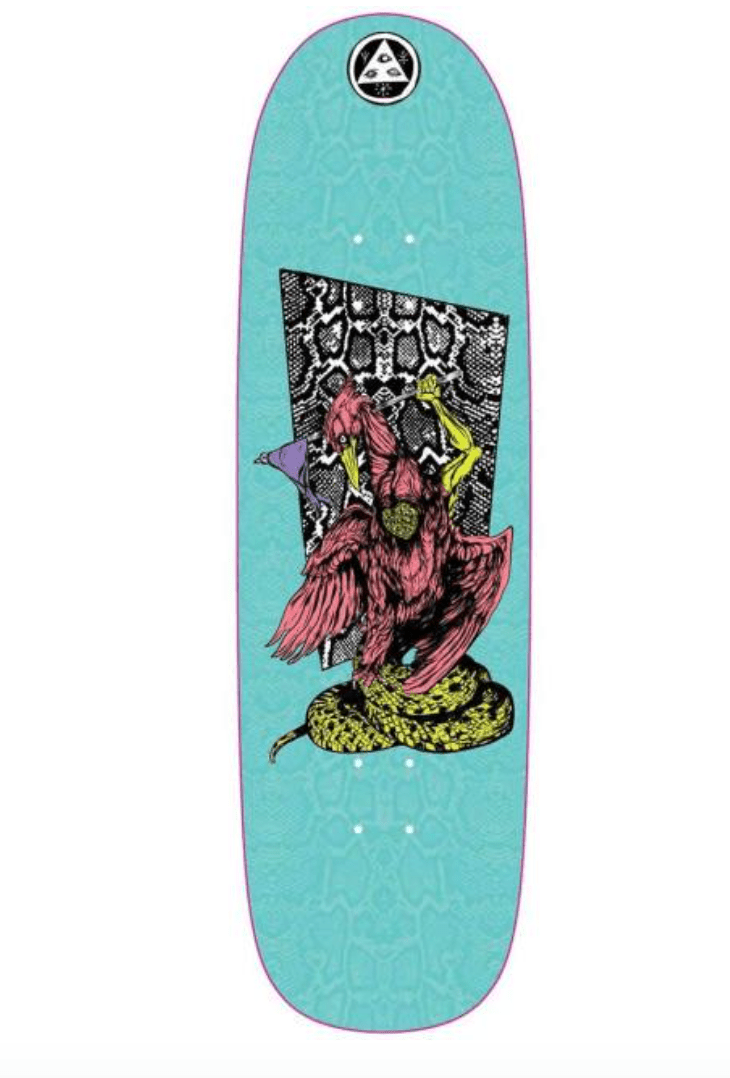 Welcome Twenty Eyes on Boline -Teal Skate Deck in 9.25" - M I L O S P O R T