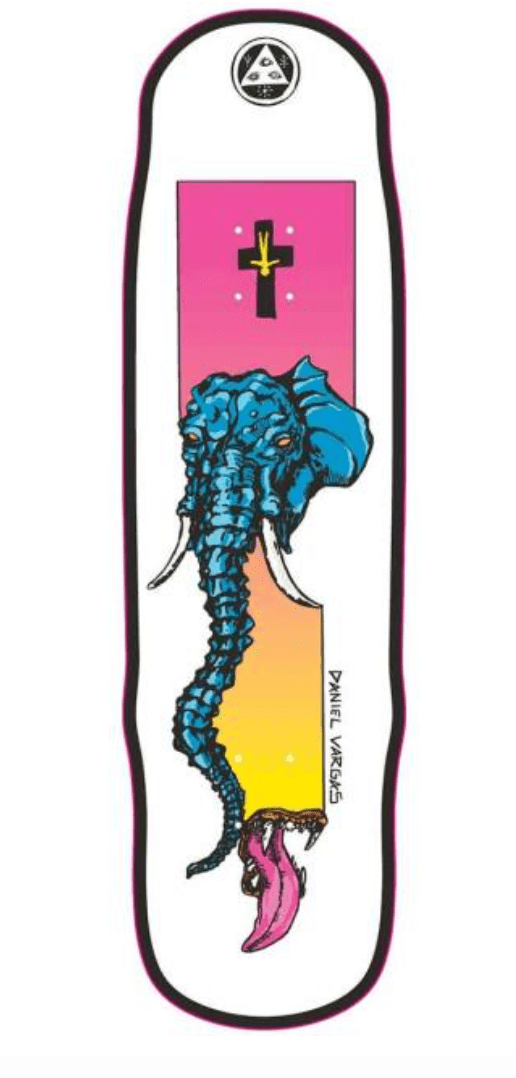 Welcome Tusk On Effigy- White/Black Skate Deck In 8.8" - M I L O S P O R T