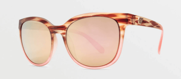 Volcom Garden Sunglass in Gloss Punk Tort with a Bronze Champagne Chrome lens - M I L O S P O R T