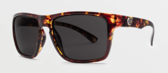 Volcom Trick Sunglass in Gloss Sea Grass Tort with a Gray lens - M I L O S P O R T