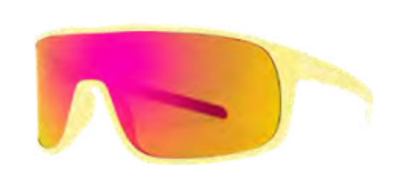 Volcom Macho Sunglass in Gloss Yellow-Aqua with a Rainbow Mirror lens - M I L O S P O R T