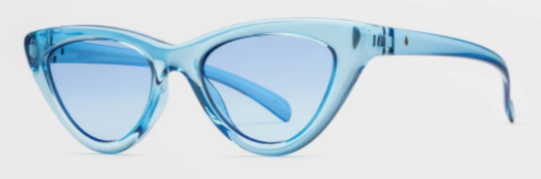 Volcom Knife Sunglass in Crystal Sky with a Blue  lens - M I L O S P O R T