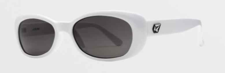 Volcom Jam Sunglass in Gloss White with a Gray lens - M I L O S P O R T