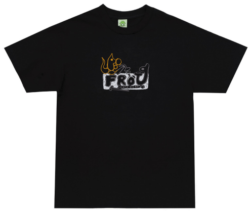Frog Chipmunk Logo T Shirt in Black - M I L O S P O R T