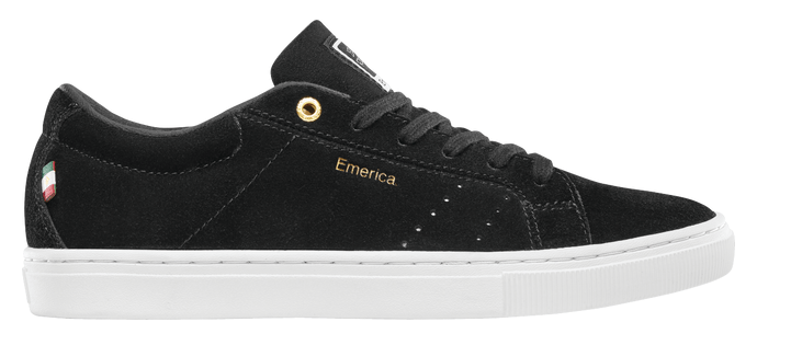 Emerica Americana Skate Shoe Black White and Gold - M I L O S P O R T