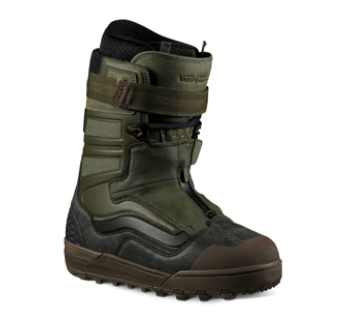 Vans Hi Country & Hell Bound Snowboard Boot in Olive and Gum 2024 - M I L O S P O R T