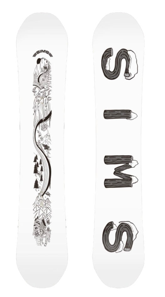 Sims The Day Snowboard in White 2024 - M I L O S P O R T