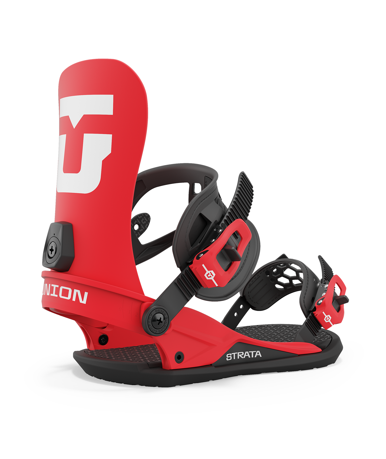 Union Strata Snowboard Binding in Red 2024 - M I L O S P O R T